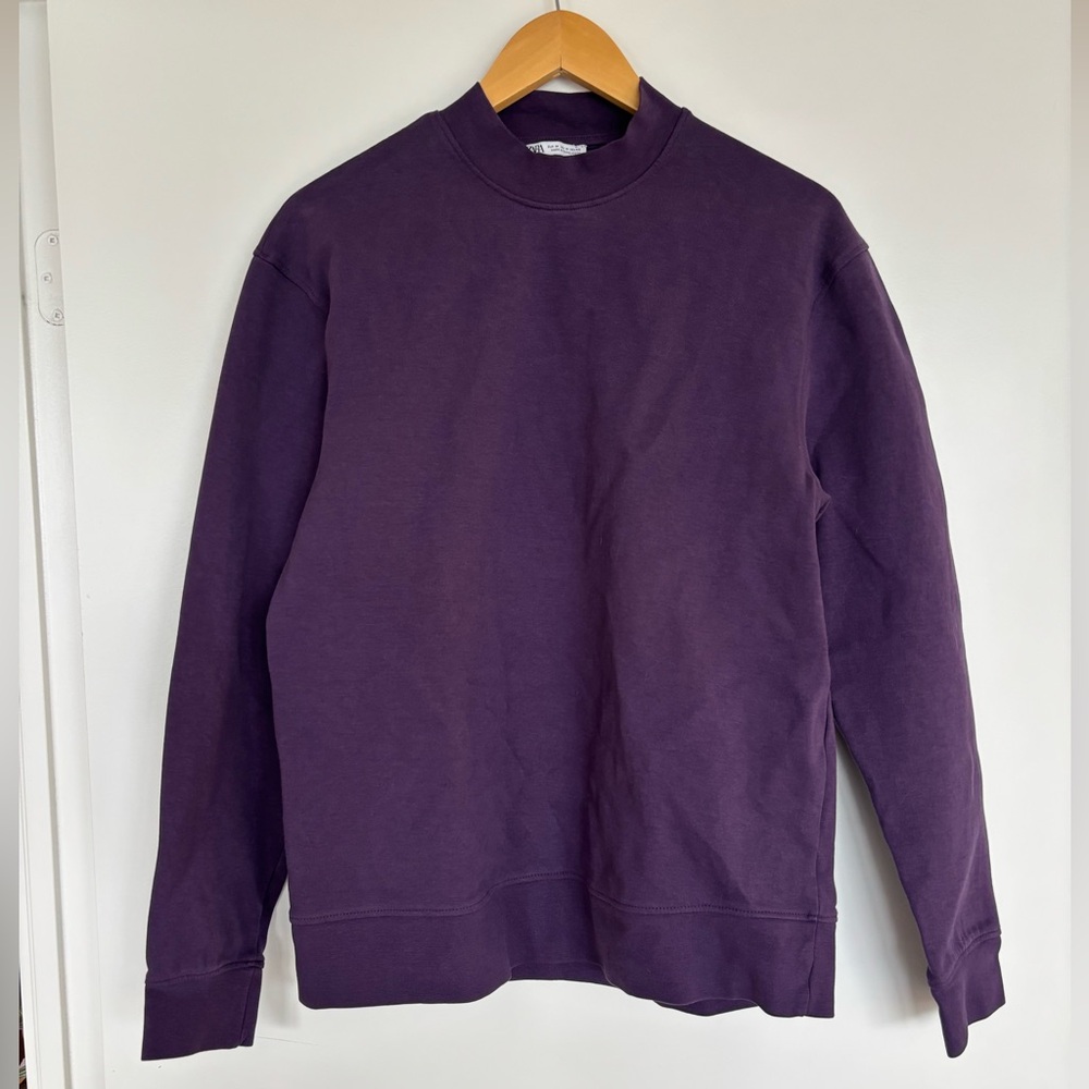 Zara 20” PTP Men's Crewneck Sweater, Purple, Size Medium.